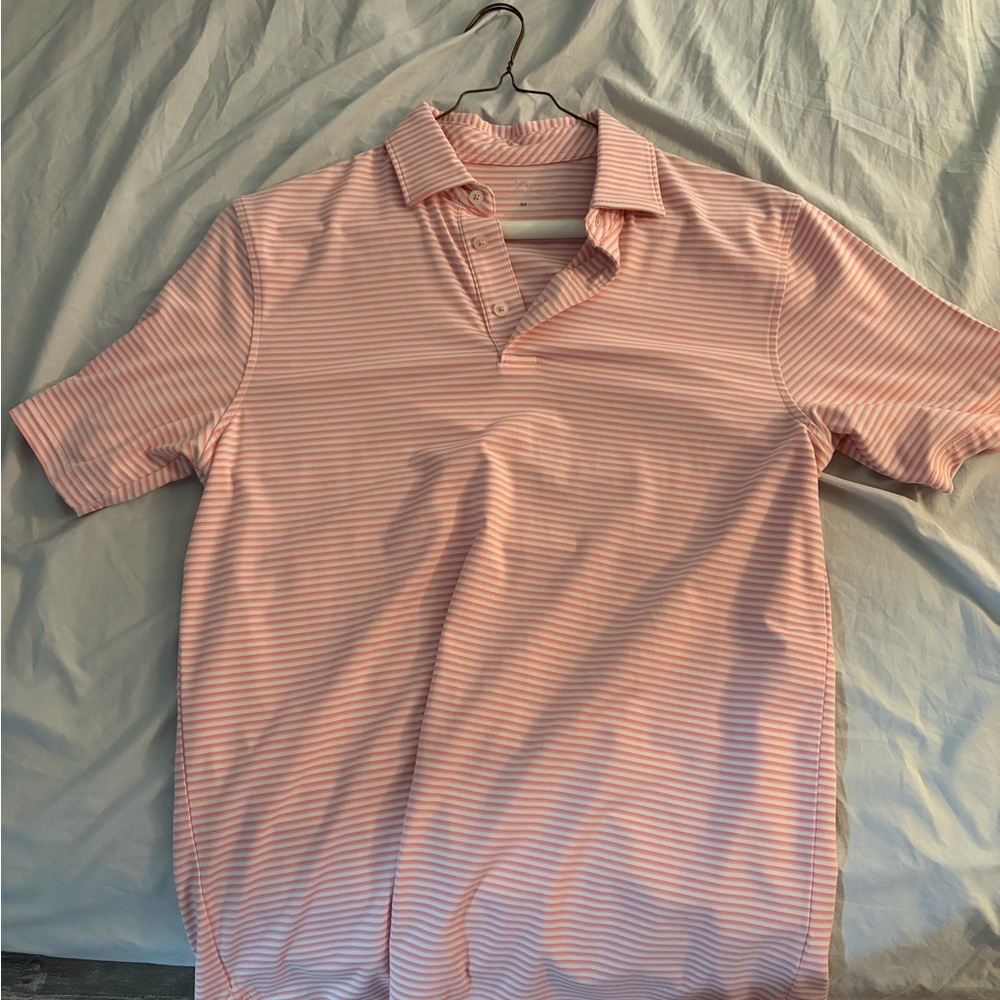 Southern Tide Light Pink Striped Polo